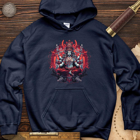 Lord Shiva Cotton Hoodie Navy / S