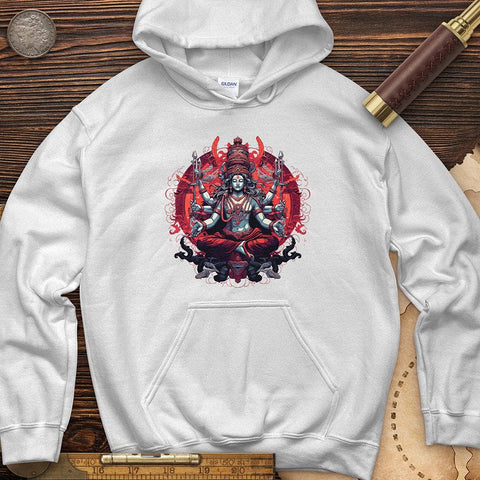 Lord Shiva Cotton Hoodie White / S