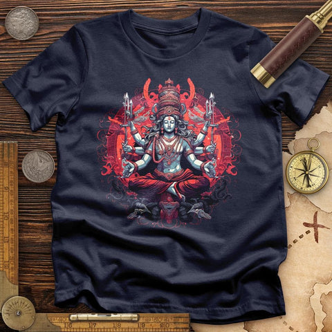 Lord Shiva Cotton T-Shirt Navy / S