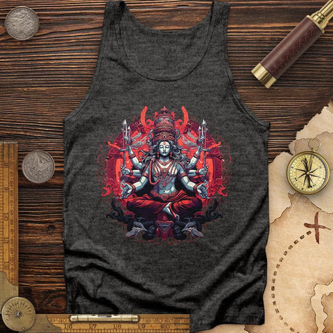 Lord Shiva Cotton Tank Charcoal Black TriBlend / XS