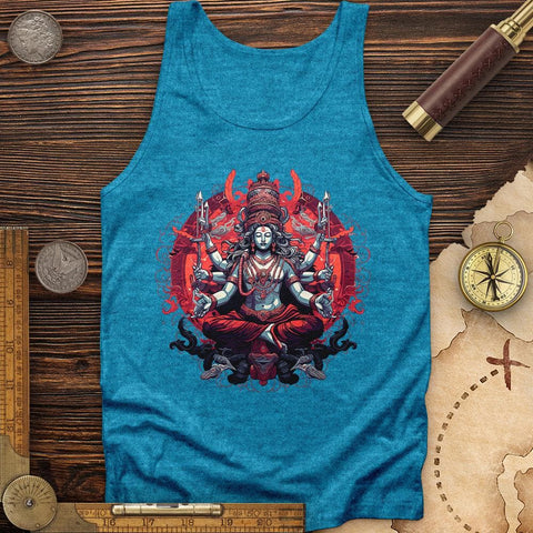 Lord Shiva Cotton Tank Aqua TriBlend / XS