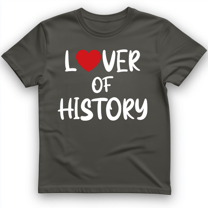 Lover Of History T-Shirt Charcoal / S