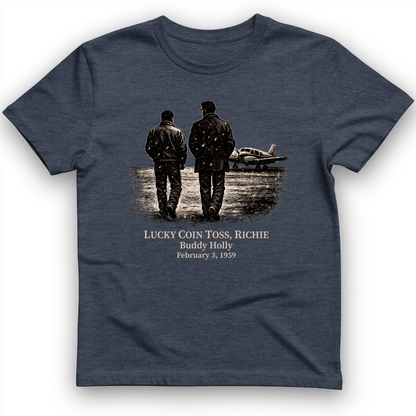 Lucky Coin Toss T-Shirt Heather Navy / S