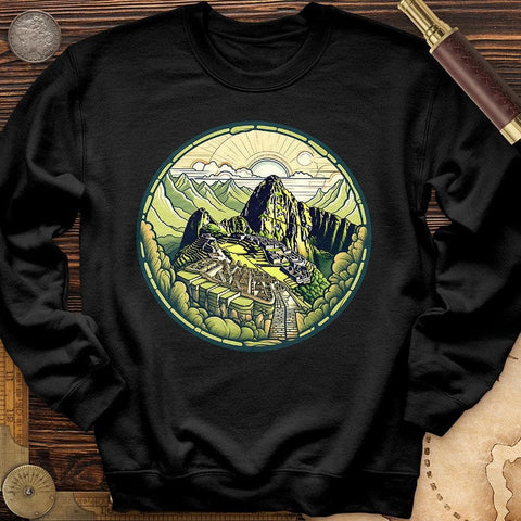 Machu Picchu Mountain Crewneck Black / S