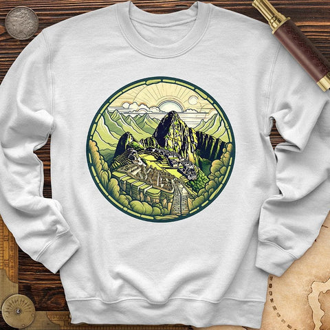 Machu Picchu Mountain Crewneck White / S