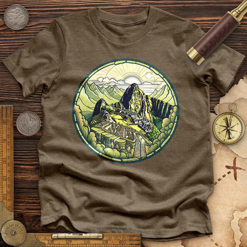 Machu Picchu Mountain High Quality Tee Heather Olive / S