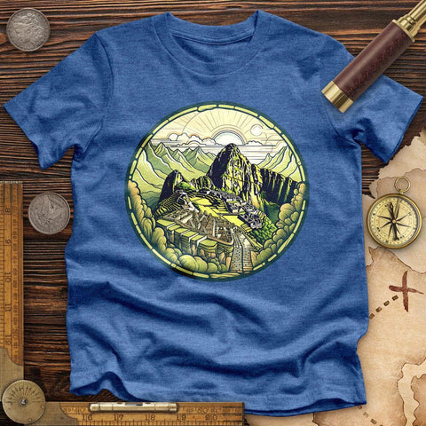 Machu Picchu Mountain High Quality Tee Heather True Royal / S