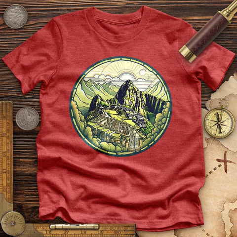 Machu Picchu Mountain High Quality Tee Heather Red / S