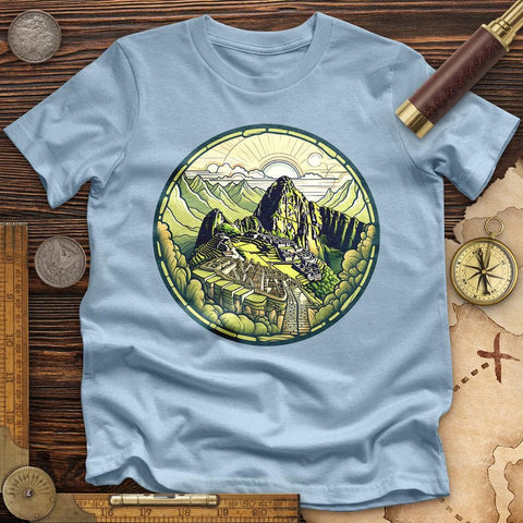 Machu Picchu Mountain High Quality Tee Light Blue / S