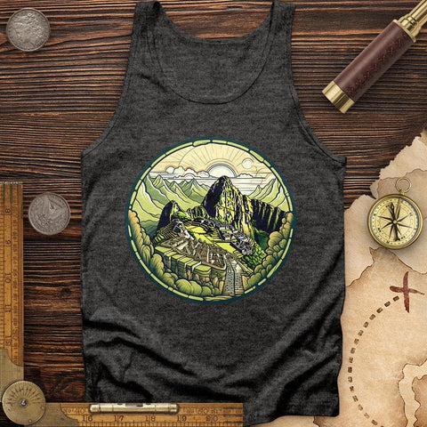 Machu Picchu Mountain Tank Charcoal Black TriBlend / XS