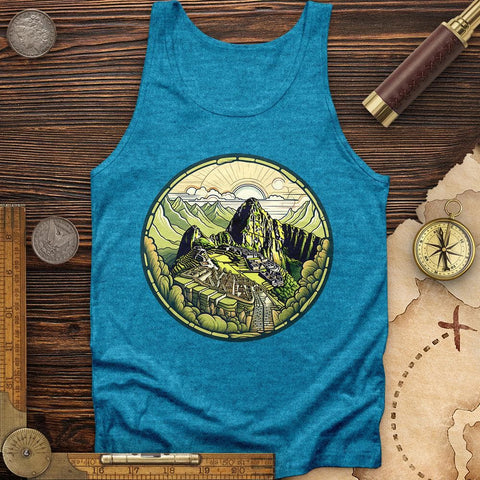 Machu Picchu Mountain Tank Aqua TriBlend / XS