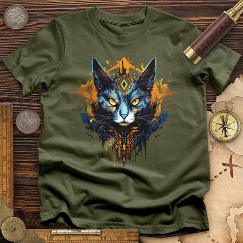 Magic Cat T-Shirt Military Green / S