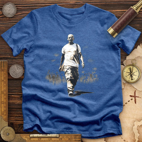 Mahatma Gandhi High Quality Tee Heather True Royal / S