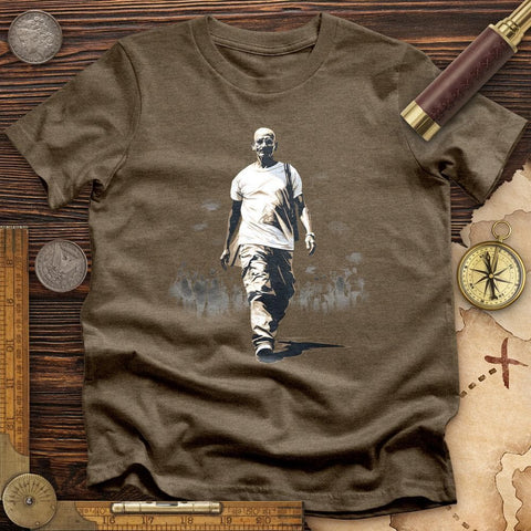 Mahatma Gandhi High Quality Tee Heather Olive / S