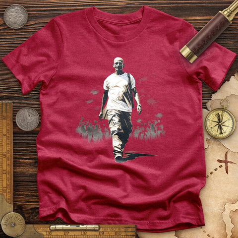 Mahatma Gandhi High Quality Tee Heather Red / S