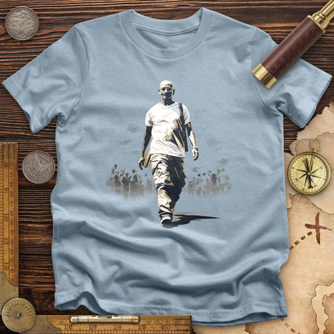 Mahatma Gandhi High Quality Tee Light Blue / S