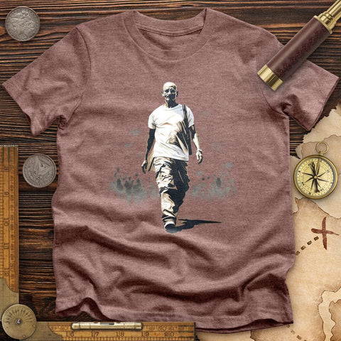 Mahatma Gandhi High Quality Tee Heather Mauve / S