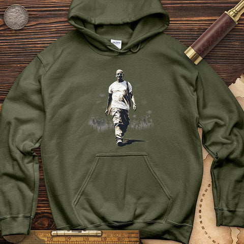 Mahatma Gandhi Hoodie Military Green / S