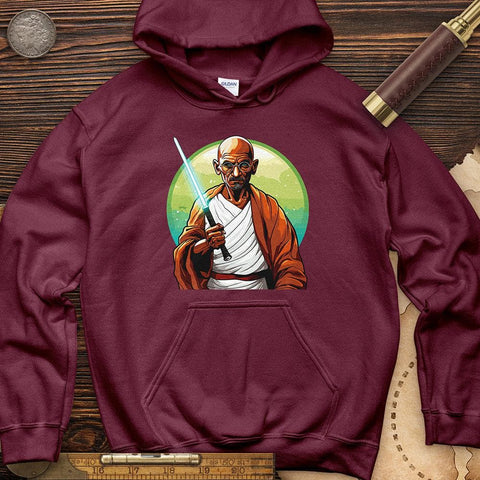 Mahatma Gandhi Saber Hoodie Maroon / S