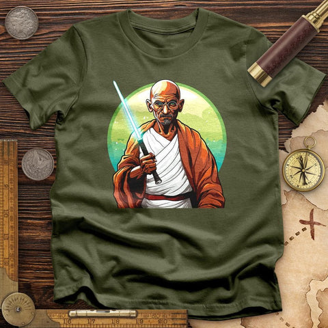 Mahatma Gandhi Saber T-Shirt Military Green / S