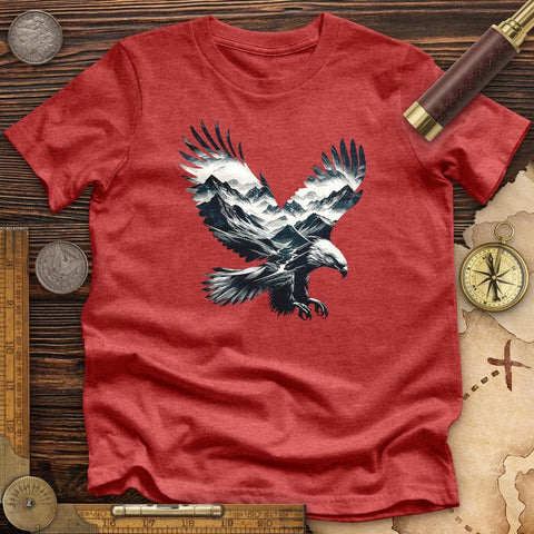 Majestic Eagle Mountain High Quality Tee Heather Red / S