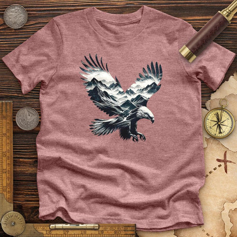 Majestic Eagle Mountain High Quality Tee Heather Mauve / S