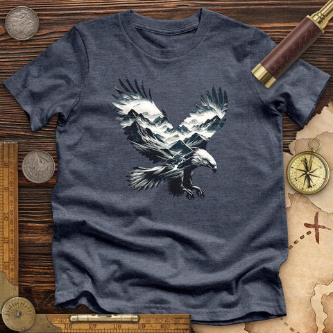 Majestic Eagle Mountain High Quality Tee Heather Navy / S