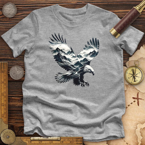 Majestic Eagle Mountain High Quality Tee Athletic Heather / S