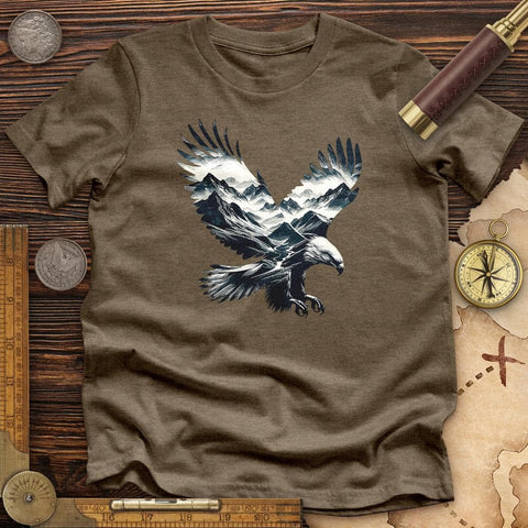 Majestic Eagle Mountain High Quality Tee Heather Olive / S