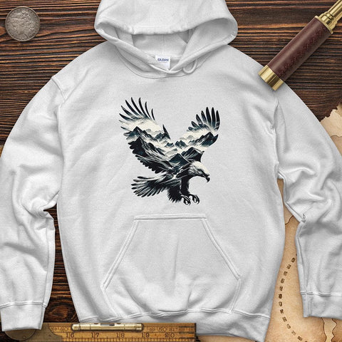 Majestic Eagle Mountain Hoodie White / S