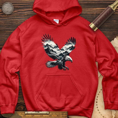 Majestic Eagle Mountain Hoodie Red / S