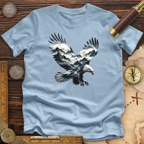 Majestic Eagle Mountain Premium QualityTee Light Blue / S