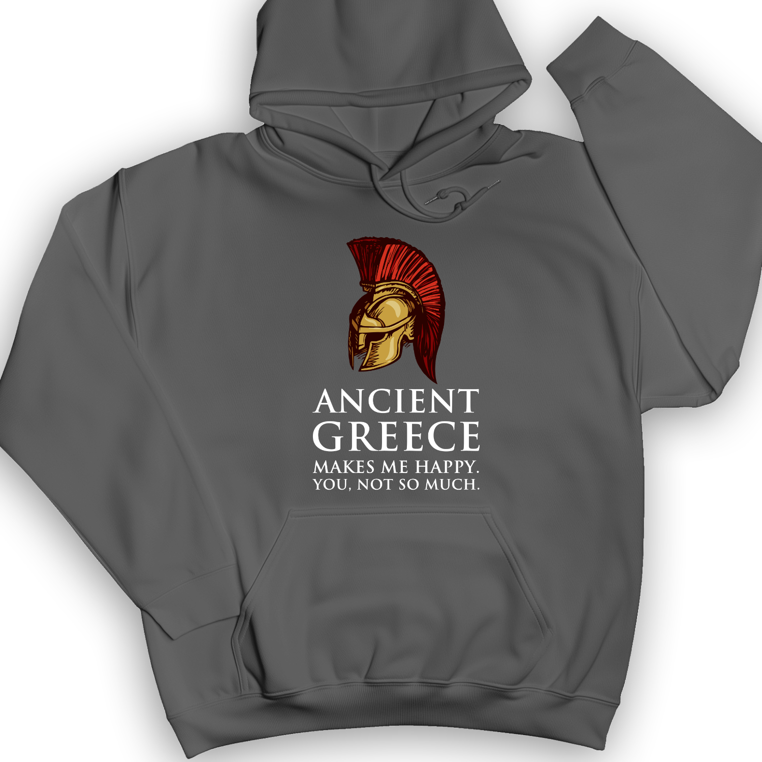 Makes Me Happy Hoodie Charcoal / S