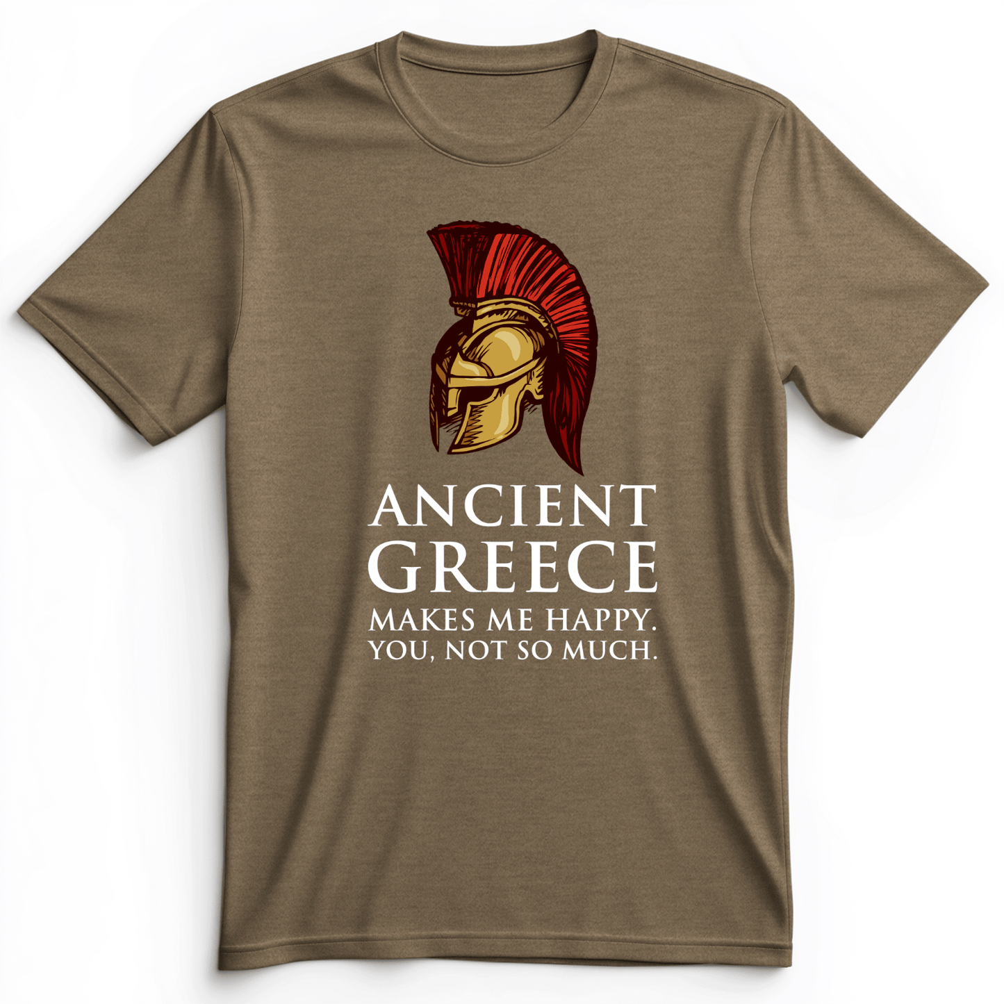 Makes Me Happy Premium Tee Heather Olive / S