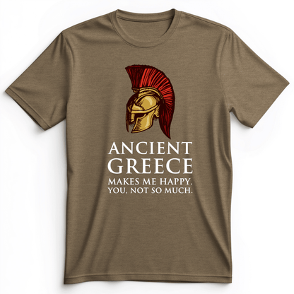 Makes Me Happy Premium Tee Heather Olive / S