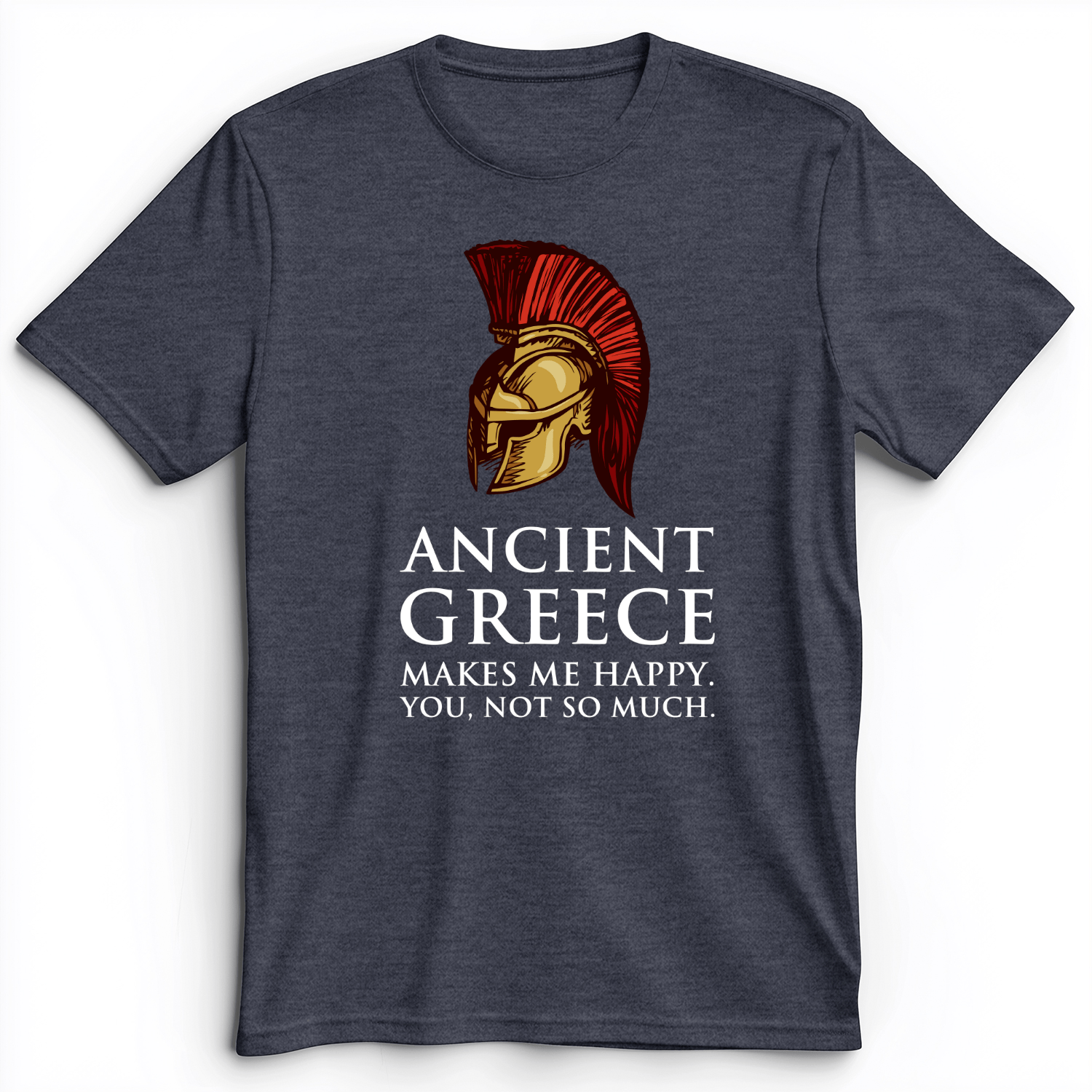 Makes Me Happy Premium Tee Heather Navy / S