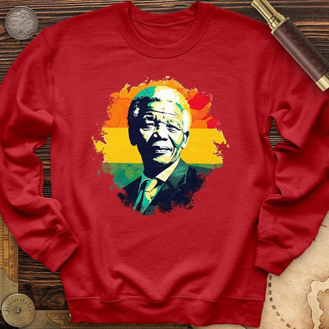 Mandela Art Crewneck Red / S