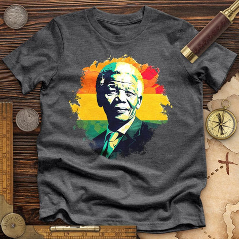 Mandela Art High Quality Tee Dark Grey Heather / S