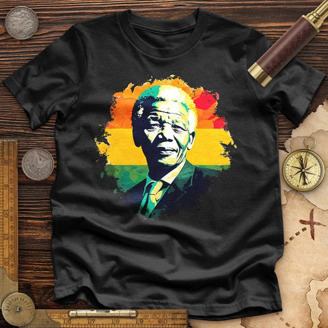 Mandela Art High Quality Tee Black / S