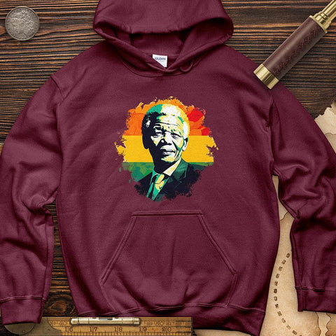 Mandela Art Hoodie Maroon / S