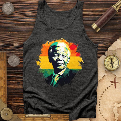 Mandela Art Tank Charcoal Black TriBlend / XS