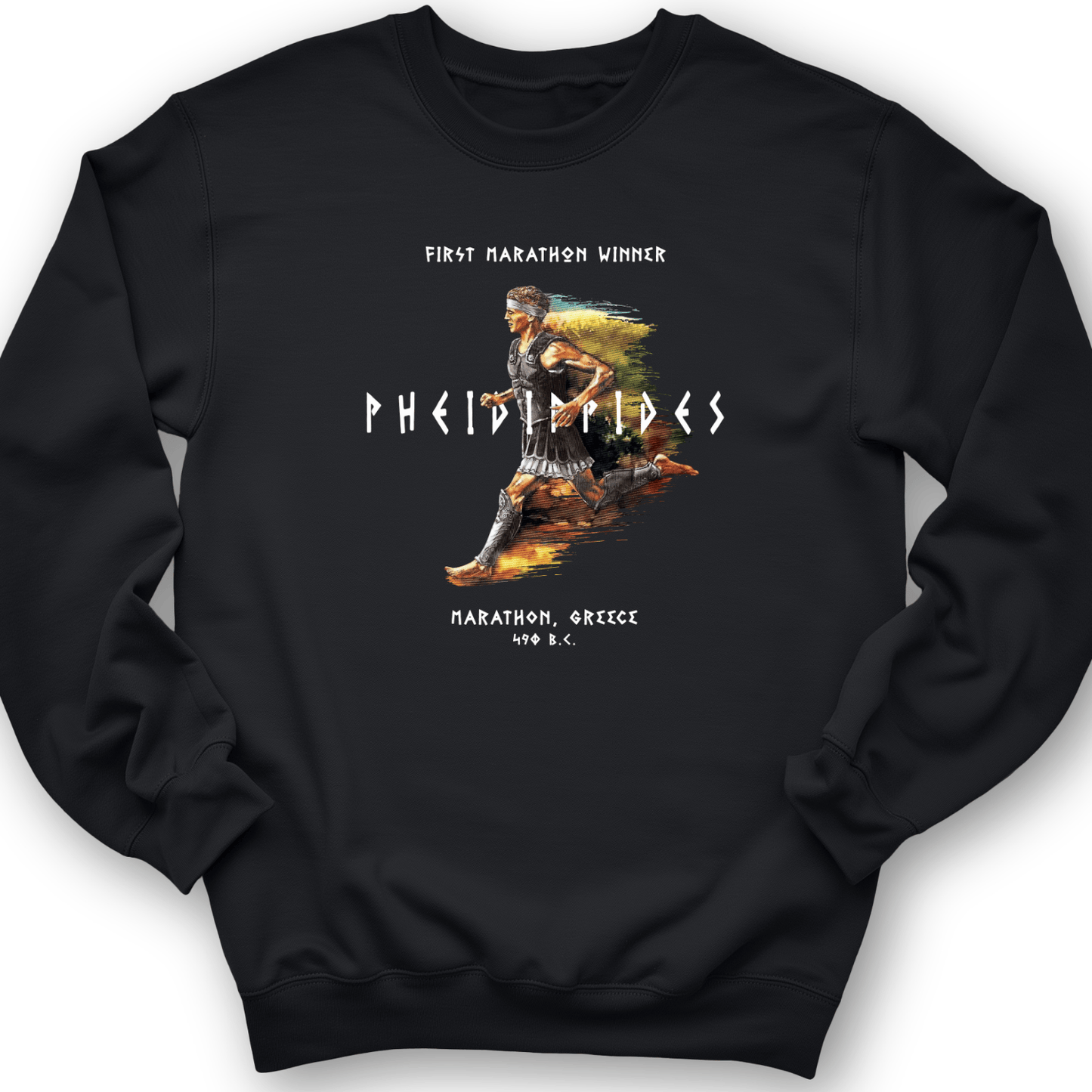 Marathon Run Crewneck Black / S
