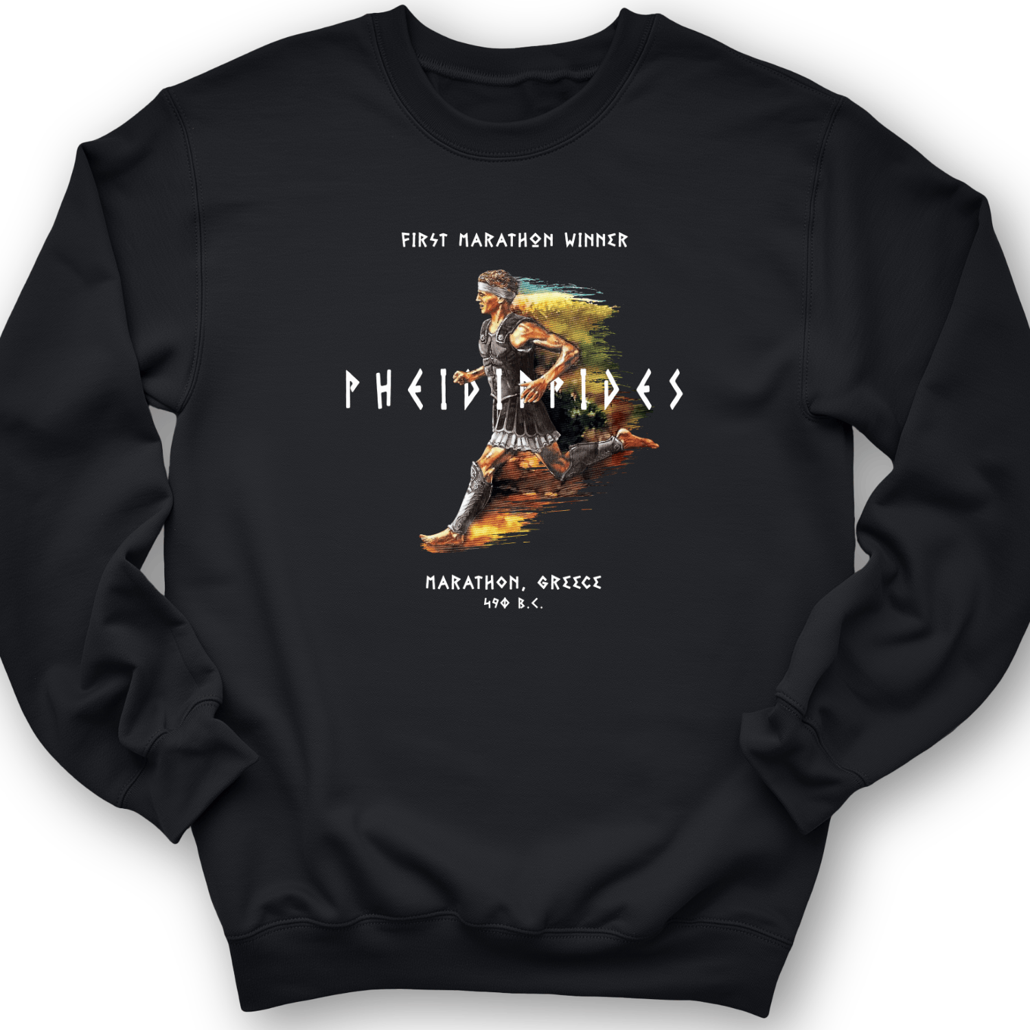 Marathon Run Crewneck Black / S