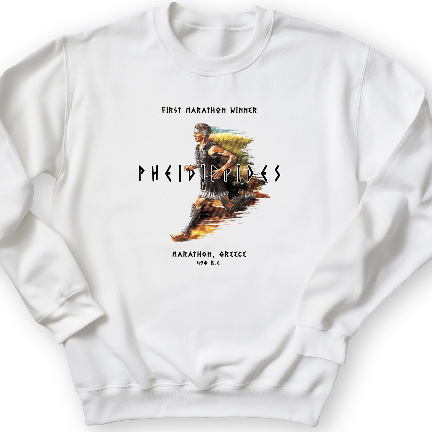 Marathon Run Crewneck White / S