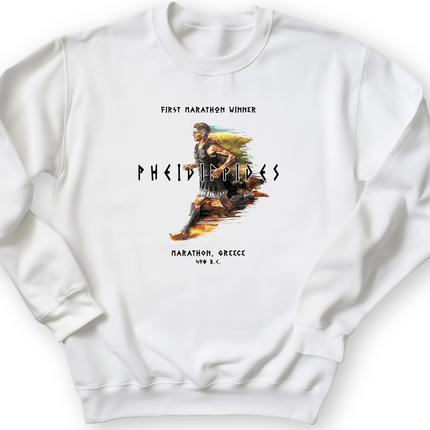 Marathon Run Crewneck White / S