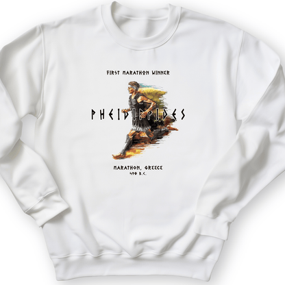 Marathon Run Crewneck White / S