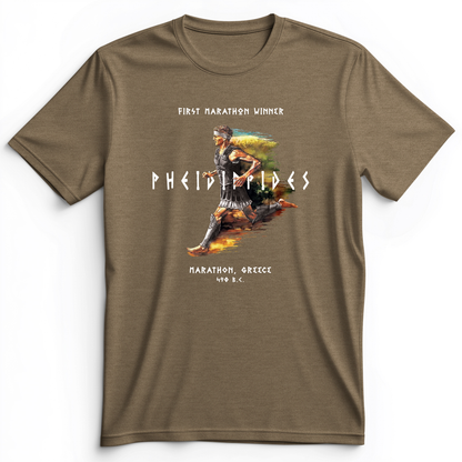 Marathon Run Premium Tee Heather Olive / S