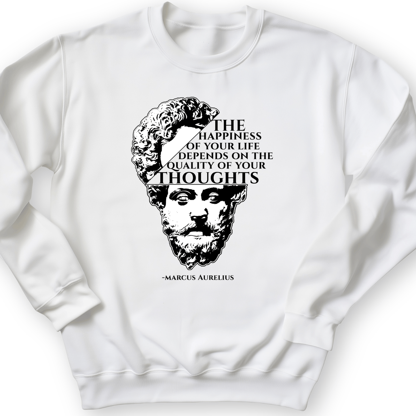 Marcus Aurelius Crewneck White / S
