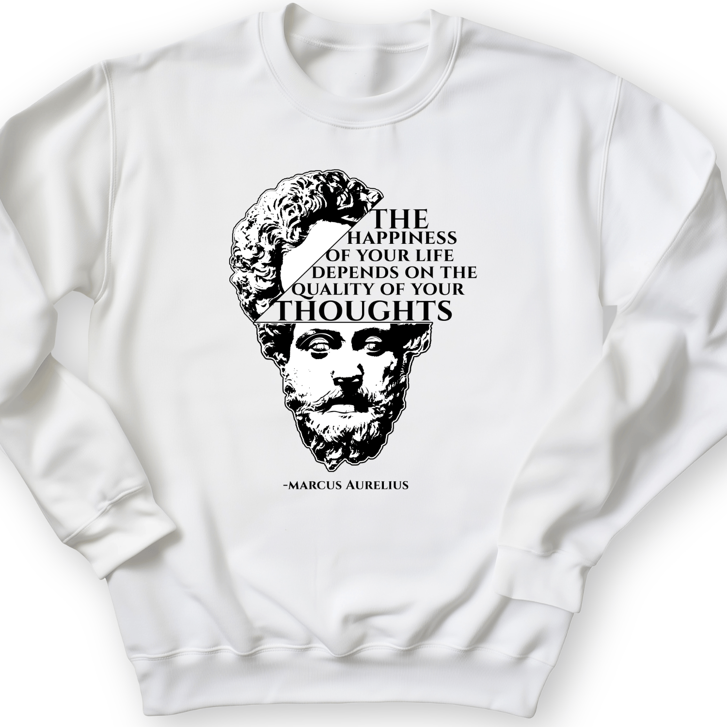 Marcus Aurelius Crewneck White / S