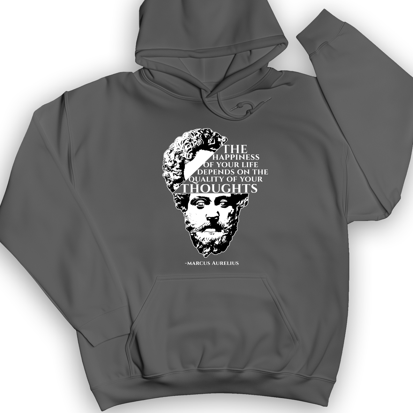 Marcus Aurelius Hoodie Charcoal / S